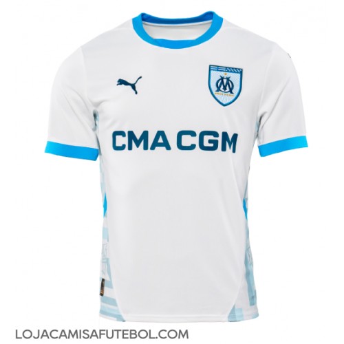 Camisa de Futebol Olympique de Marseille Equipamento Principal 2024-25 Manga Curta